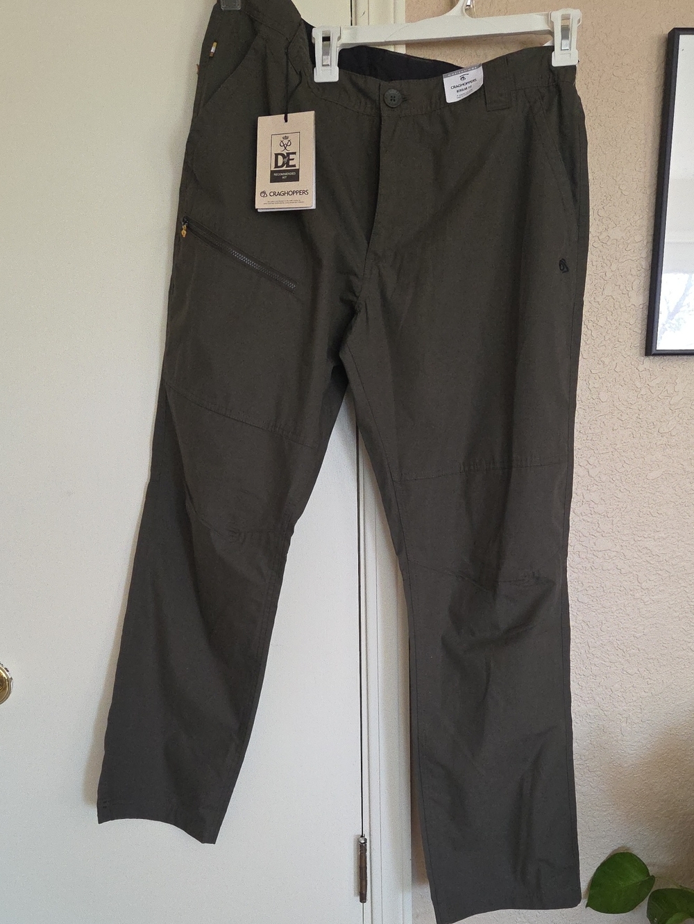 Craghoppers Men's Olive Green Cargo Travel Trousers